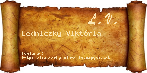 Ledniczky Viktória névjegykártya