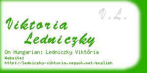 viktoria ledniczky business card